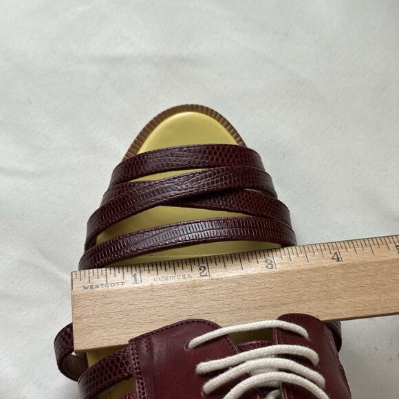 BAND OF OUTSIDERS Red Strappy Loafer Avant Garde Mens Womens Eu38 Leather ITALY